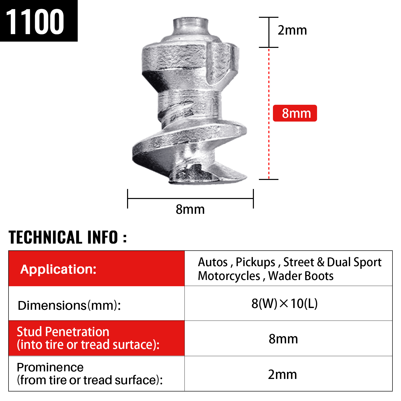 #1000 Grip Studs 